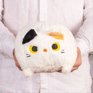  Pernă Jucărie “Pisica Cubică” Alba – 25 cm