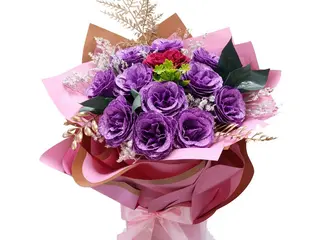 Buchet Trandafiri Sapun Purple Elegance