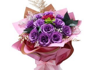 Buchet Trandafiri Sapun Purple Elegance