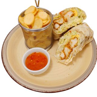 Chicken avocado spicy wrap