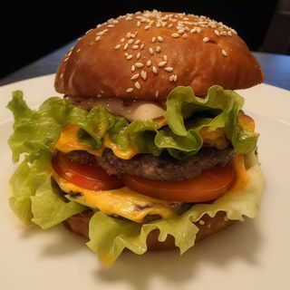 Cheeseburger cu cartofi wedges