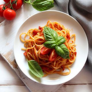 Spaghette pomodoro cu rosii cherry