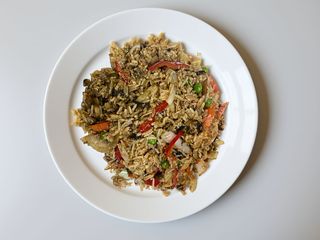 Orez cu legume si ciuperci