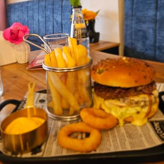 Black and Yellow Burger