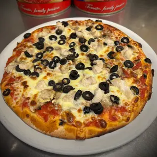 Pizza Vegetariana cu pui Ø 29cm