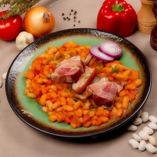 Iahnie de fasole cu ciolan afumat