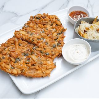 Snitel de curcan in crusta de mix de seminte