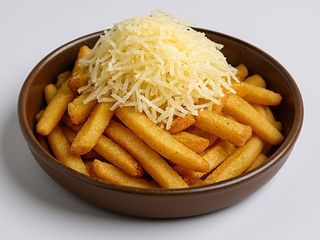 Cartofi prajiti cu branza rasa