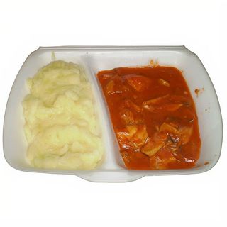 Ostropel de pui cu ciuperci si mamaliguta