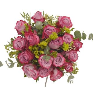 Buchet cadou cu 15 trandafiri mov