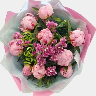 Buchet cu 9 bujori roz