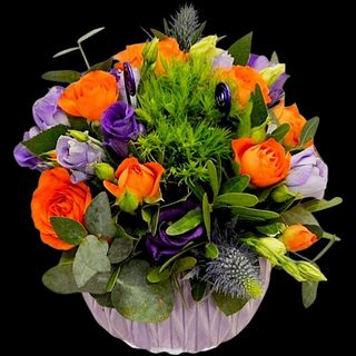 Aranjament cadou Purple Orange