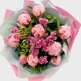 Buchet cu 9 bujori roz