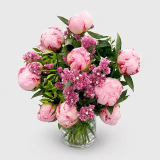 Buchet cu 9 bujori roz