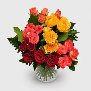 Buchet 7 miniroze multicolore