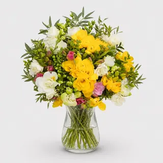 Buchet cadou 29 frezii multicolore