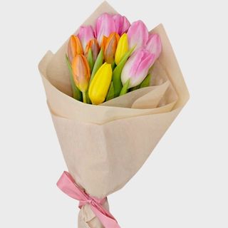 Buchet 11 lalele multicolore Kraft