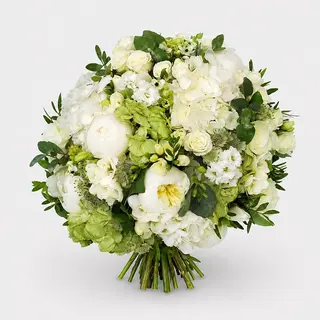 Buchet cadou cu hortensii, bujori si frezii Eden