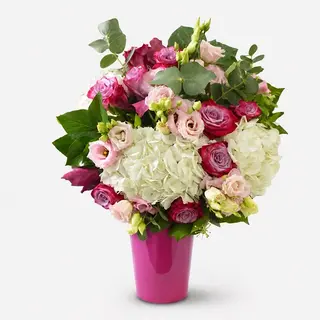 Buchet floral cadou White and Purple