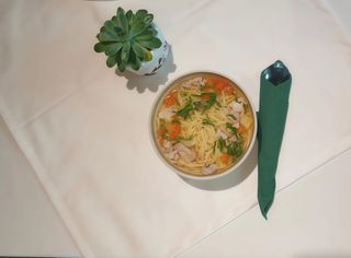 Supa de vita bio cu taietei de casa