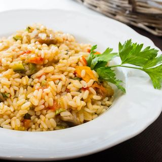 Risotto cu legume și hribi