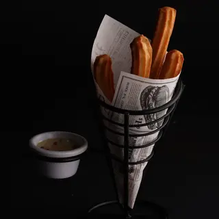 Home made churros caramel sarat