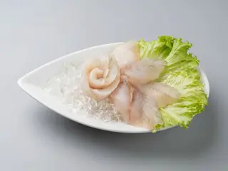White fish Set of Sashimi on ice