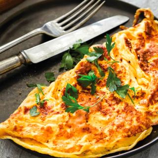 Omleta cu ciuperci si bacon