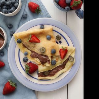 Clatite cu ciocolata si inghetata