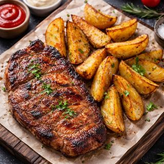 CEAFA DE PORC- CARTOFI WEDGES