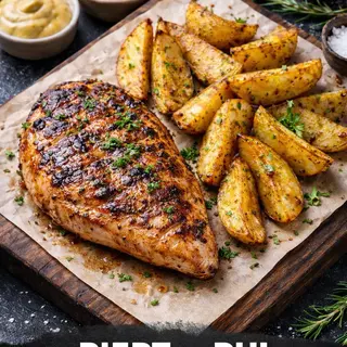 PIEPT DE PUI LA GRATAR CARTOFI WEDGES