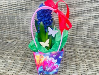 Poșetă cu zambilă mov