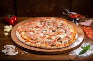 Pizza cu sunca si ciuperci Ø 40cm