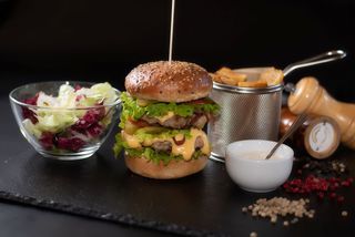 Crazy double pork burger