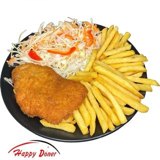 Snitel de pui la farfurie