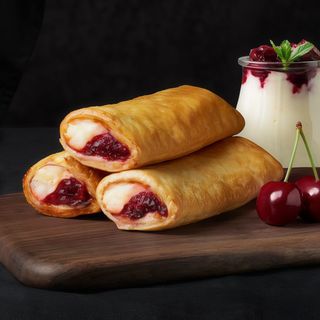 Ștrudel LUCA cu umplutură cu vișine și iaurt