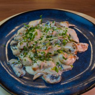 Pui cu ciuperci si smantana