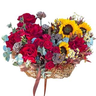 Cos cu Floarea Soarelui si Helianthus