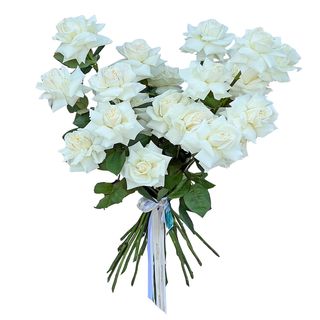 Buchet Trandafiri Albi Petalati