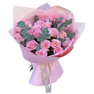 Buchet 21 Trandafiri Roz