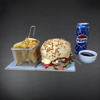 Burger Dublu Black Angus 550 Gr.