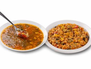 Ciorbă de spanac + Ghiveci mănăstiresc