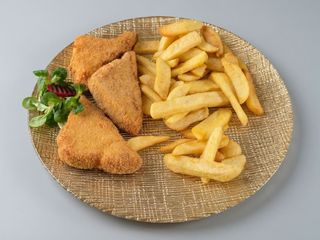 Cascaval pane cu cartofi prajiti