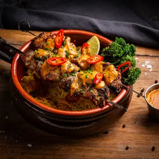 Butter chicken skewers