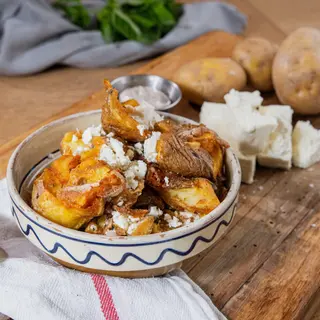 Cheesy crushed potatoes