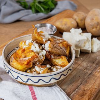 D-Cheesy crushed potatoes