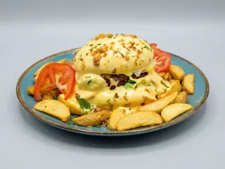 Burger cheesy bacon
