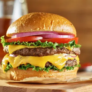 Cheeseburger vegan Double Trouble picant