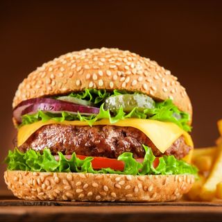 Cheeseburger vegan picant