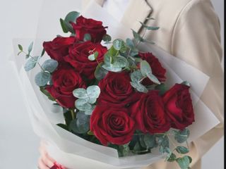 Buchet rosu eucalipt